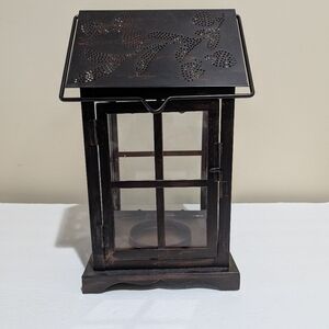 Metal Decorative Cooper Colored Lantern.  12x6.5x6.5. Full Size